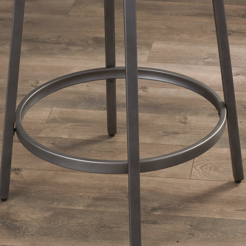 Kanagy Swivel Counter Stool with Metal Frame, Counter Stool (25" Seat Height), Golden Oak