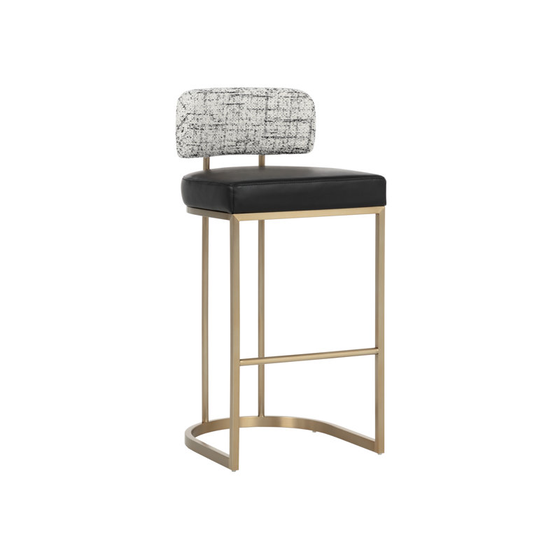 Tabouret Larissa - noir Bravo / bouleau Halton, Tabouret de comptoir (assise à une hauteur de 26,