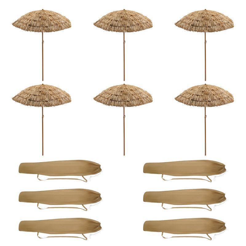 6 pièces parasol de plage pour patio