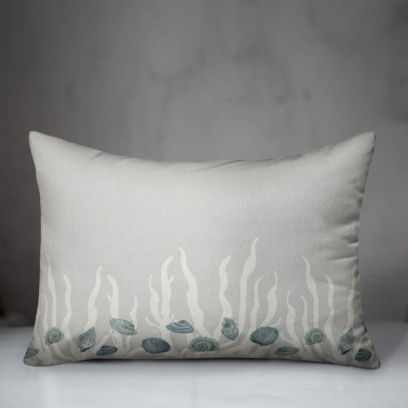 Polyester/Polyester Blend Lumbar Rectangular Pillow Cover & Insert, Blue