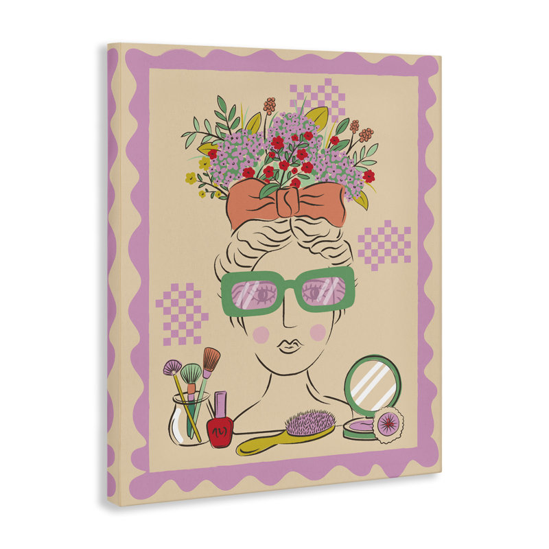 Art mural sur toile "Maquillage et mode" par Lisa Perry White, H 30 po x l 24 po