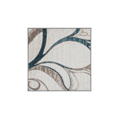 Tapis gris soyeux et moelleux