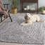 Tapis tressé 260 en noir / ivoire-109865946