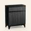 Armoire d'appoint en bois 38,2 "à 2 portes avec panneaux ondulés-1176704095