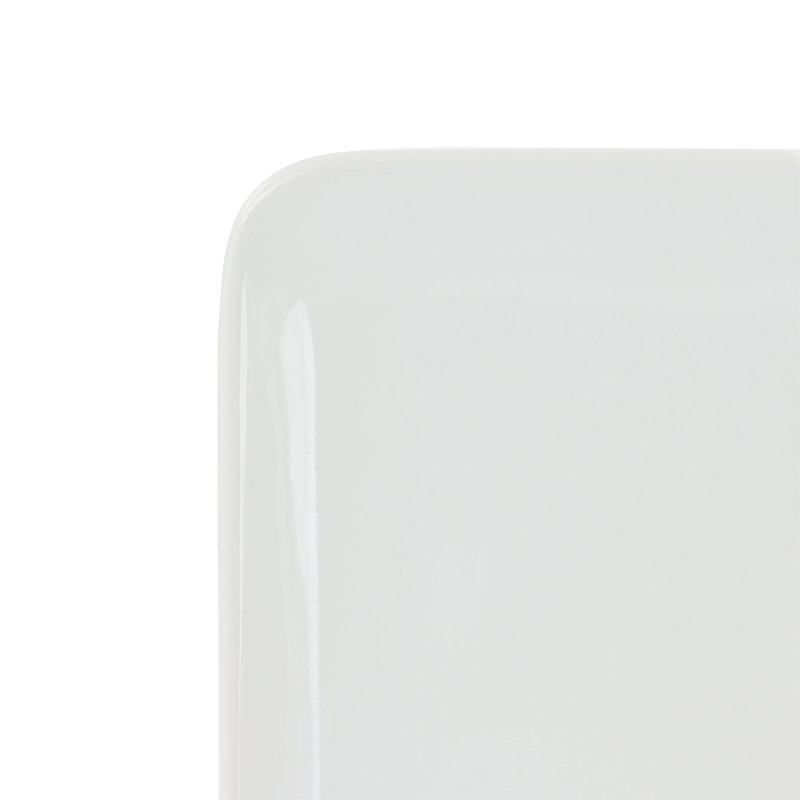 Ensemble d'assiettes carrées en porcelaine 5 pièces Our Table Simply White