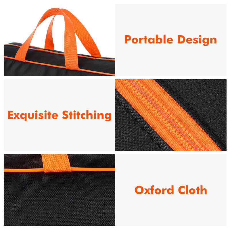 Black and Orange Oxford Cloth Barbecue Tool Storage Bag