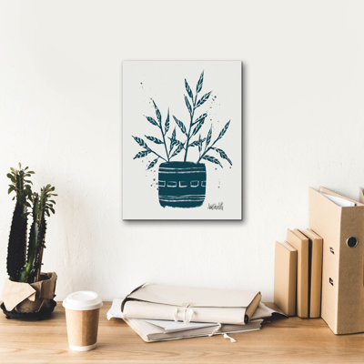 «Monochro bleu botanique croquis 9» par Anne Tavoletti, art mural sur toile
