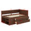 Lit de jour avec tiroirs et tablettes-443369925