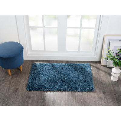 Shaggy Lush Dark Blue Rug