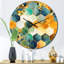 Horloge murale colorée Hexagone III-93381700