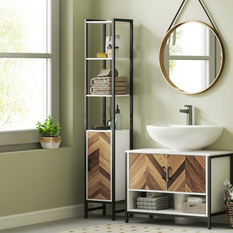 Engineered Wood Freestanding Bathroom Cabinet