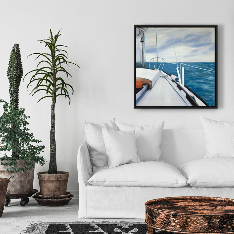 Naviguez sur l'eau | Toile marine côtière | Décoration de salle de bain