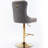 25 - 33 Inch Adjustable Height , Velvet Upholstery, Modern With , Comfortable For Home Pub Kitchen Island, Gray   Of 2 Thick Bar Stools, Inch, Upholstered Kitchen,  2 Units Each-43828730-43828720