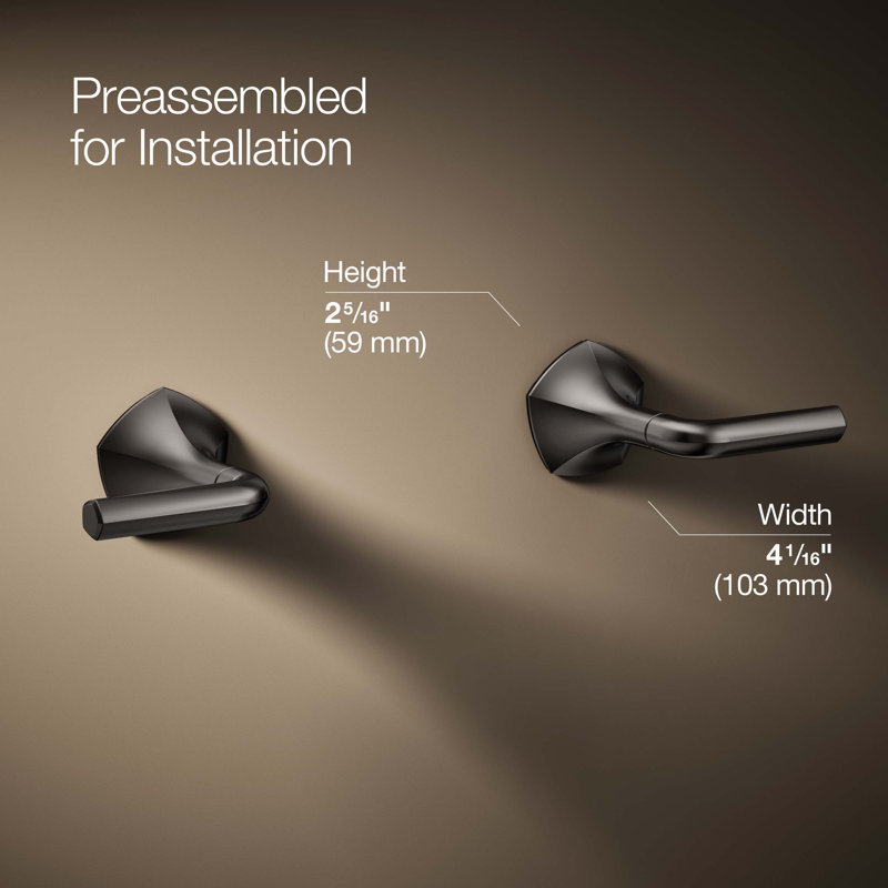 Occasion Wall-Mount Bathroom Sink Faucet Lever Handle Trim, Titanium