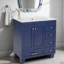Meuble-lavabo de salle de bain avec lavabo en céramique-721596414