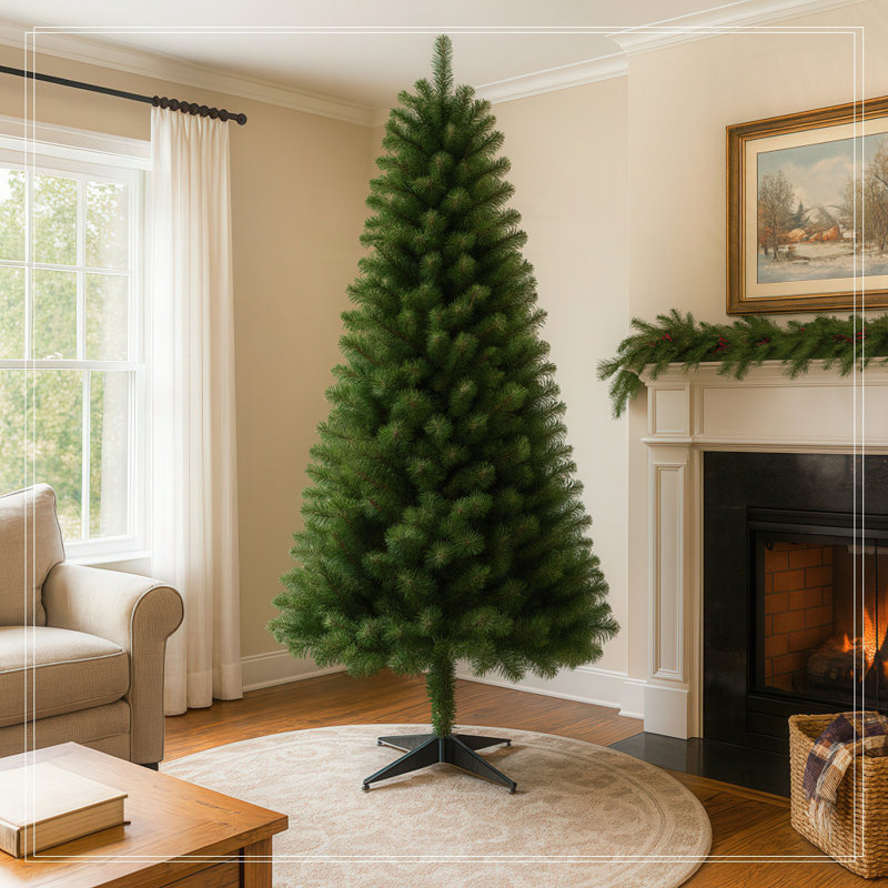 Arbre de Noël artificiel à charnière non éclairé 6 pi avec 582 pointes