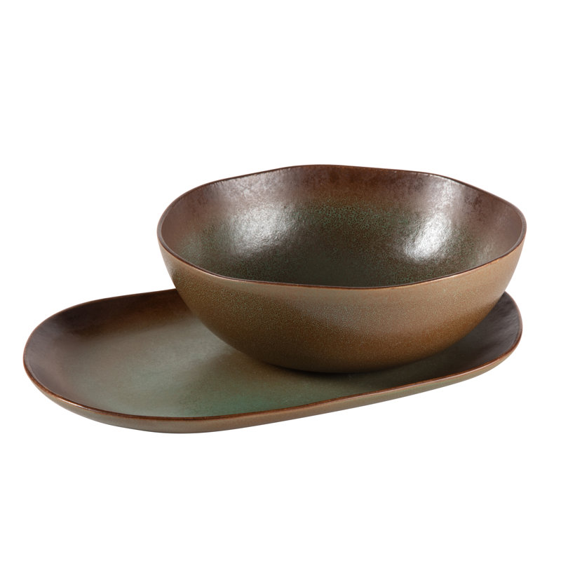 Bloomhouse Palermo Sun Serving Dish, Cardamom Green