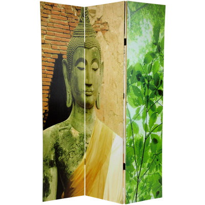 Buddha Art Canvas Folding Room Divider