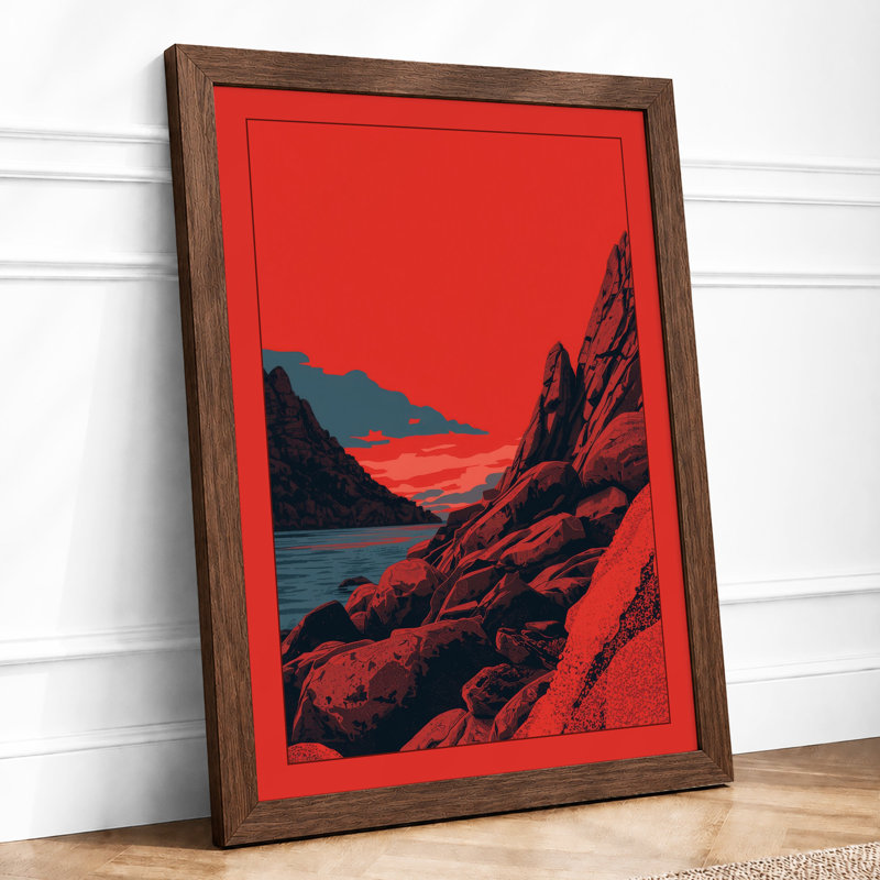Alien Landscape Modern - Print, Walnut, A1 - 84.1 x 59.4 cm