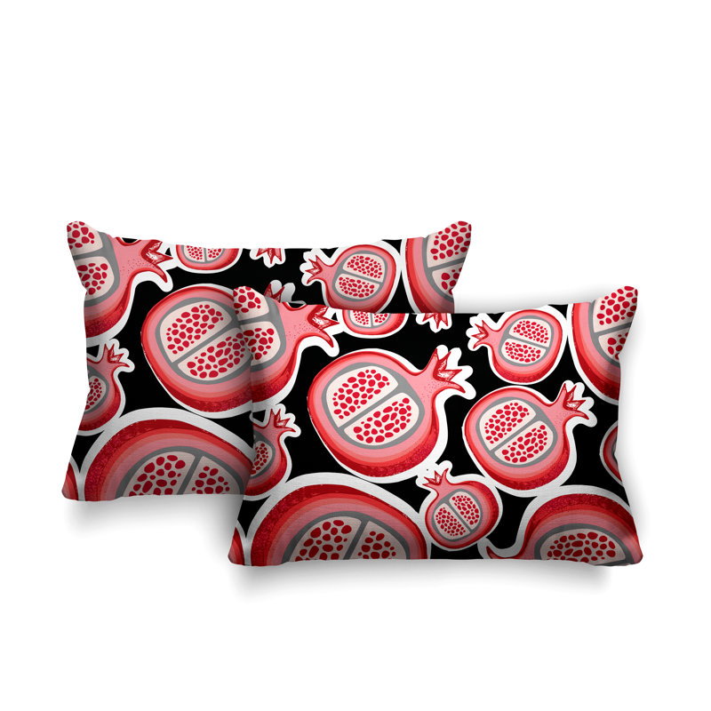Coussin lombaire intérieur / extérieur Pomme Pomegranate, Noir