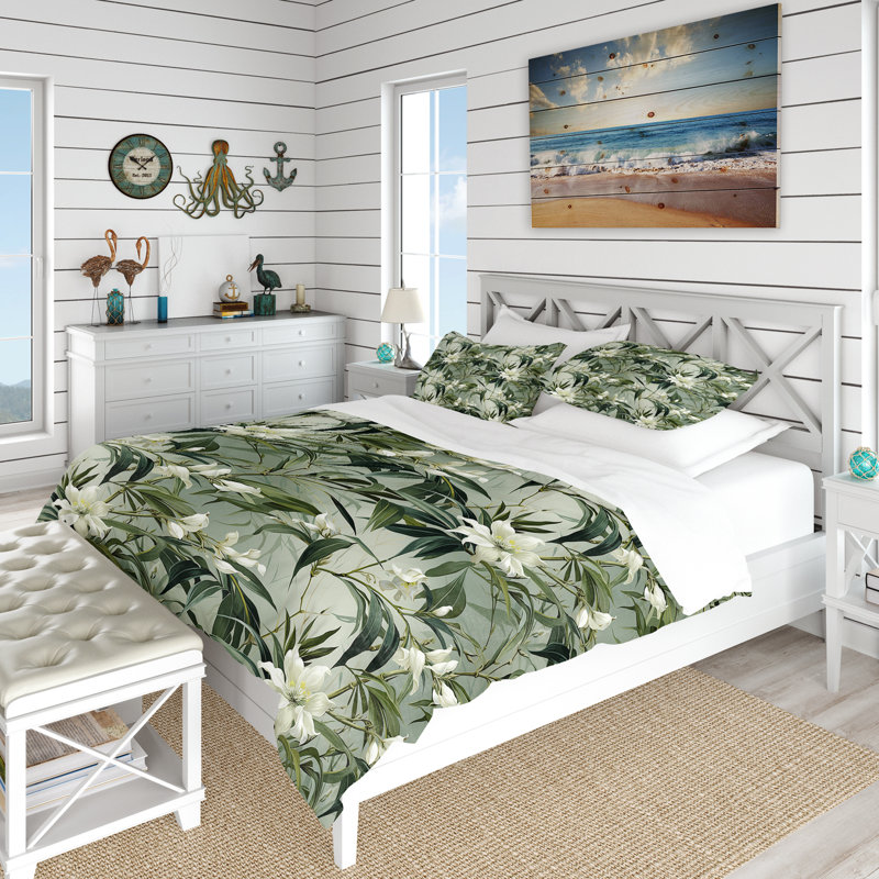 Ensemble de housse de couette Bamboo Elegance, Housse de couette pour grand lit et 2 taies décor