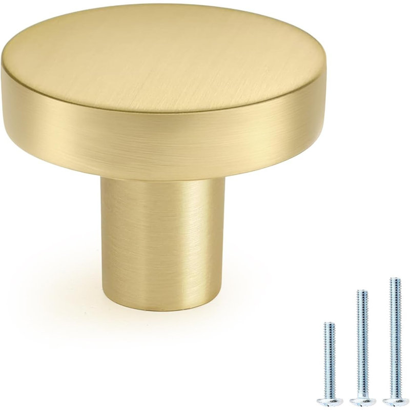 Boutons d'armoire ronds pour quincaillerie de tiroir pour armoire, Doré