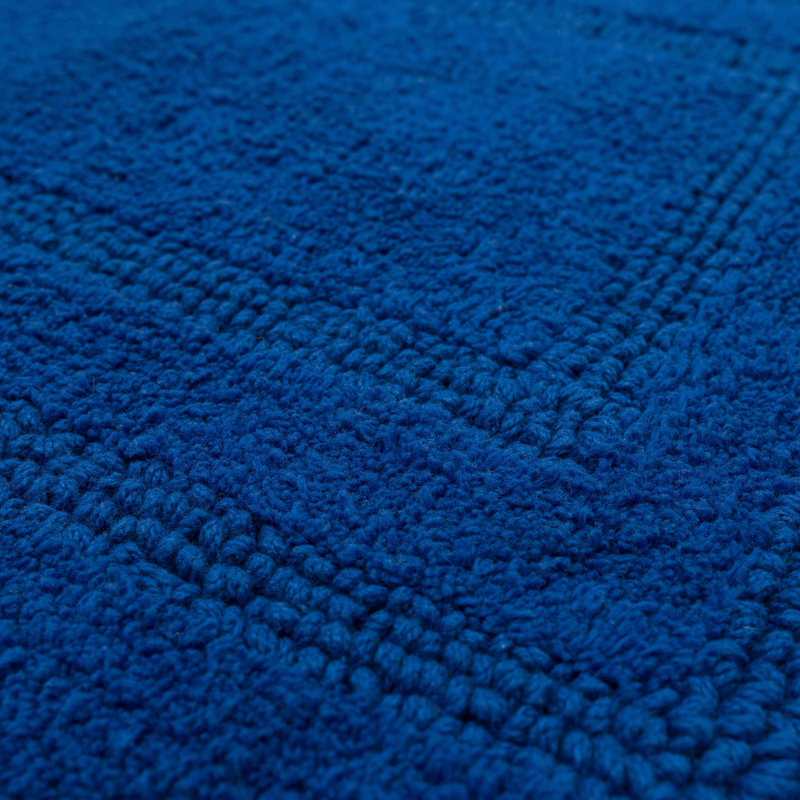 Tapis de bain lavable à la machine Kail, Fiesta cobalt, L 24 po x L 60 po