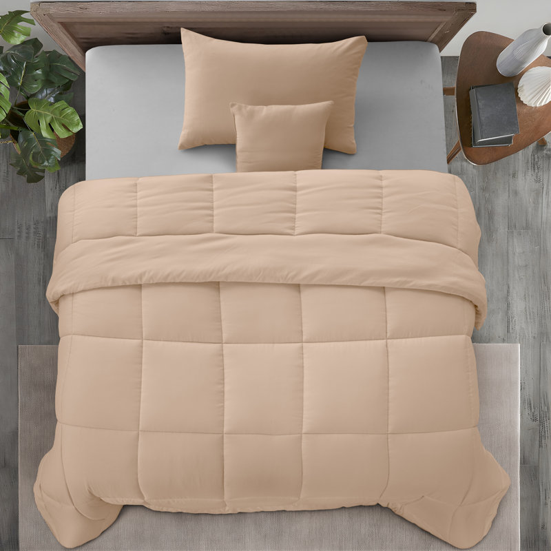 5pc Comforter Set - All Season Down Alternative Comforter with Shams and Bed Skirt - Quilted Duvet Insert with Corner Tabs
