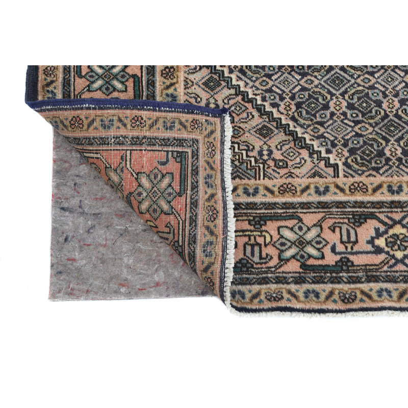 Tapis oriental traditionnel prune 5 x 10 de conception unique et discret