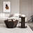 Octagonal Log Color  Rubber Wood Set Of Two Coffee Table, Coffee Table, Living Room Bedroom(Set Of Two Pieces)-886652435