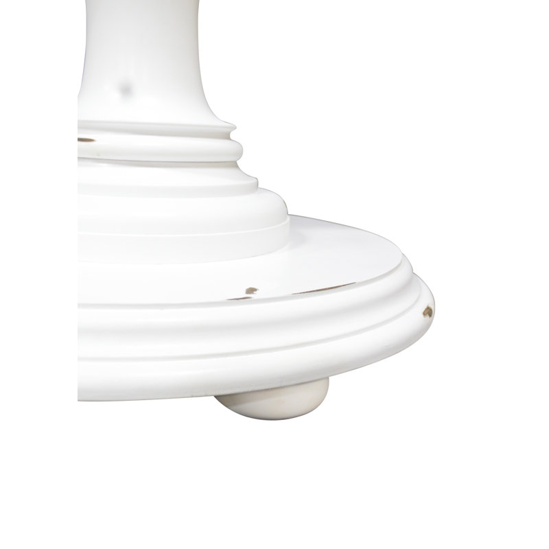White Solid Hardwood 29" Tall Round Pedestal Table Base