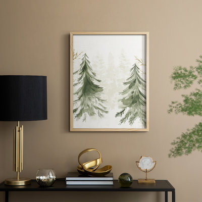 «Christmas Holiday Art», reproduction encadrée en bois massif