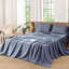 Ensemble de draps 100% coton lavé MooMee-121458986-119224426