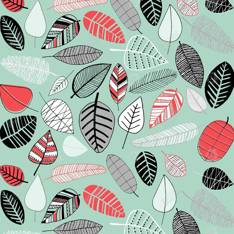 Leaf Patterns Canvas - Bedroom Wall Art Decor