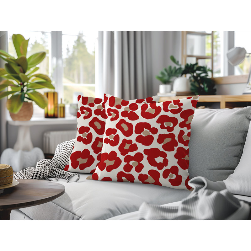 Coussin intérieur / extérieur Davi, 18x18, Red