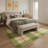 Modern Checkered Machine Washable Green / Beige / Orange Indoor Area Rug with Non-Slip Backing-143276911
