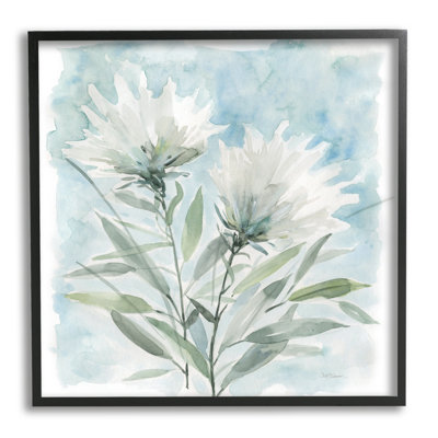 " Abstract Florals White Petals Blue Sky " by Carol Robinson