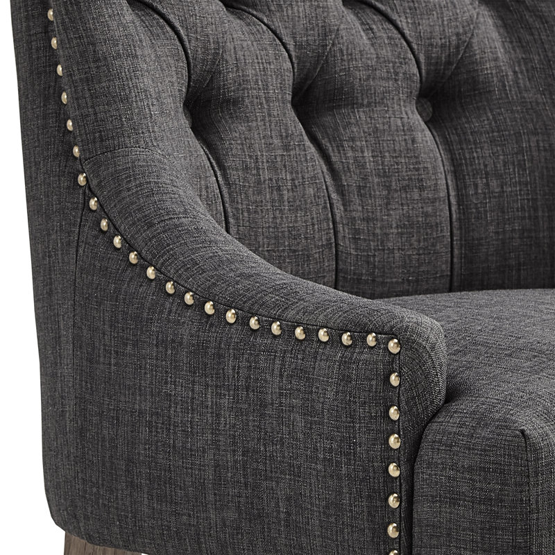 Chaise d'appoint Corbridge, Lin gris foncé chiné