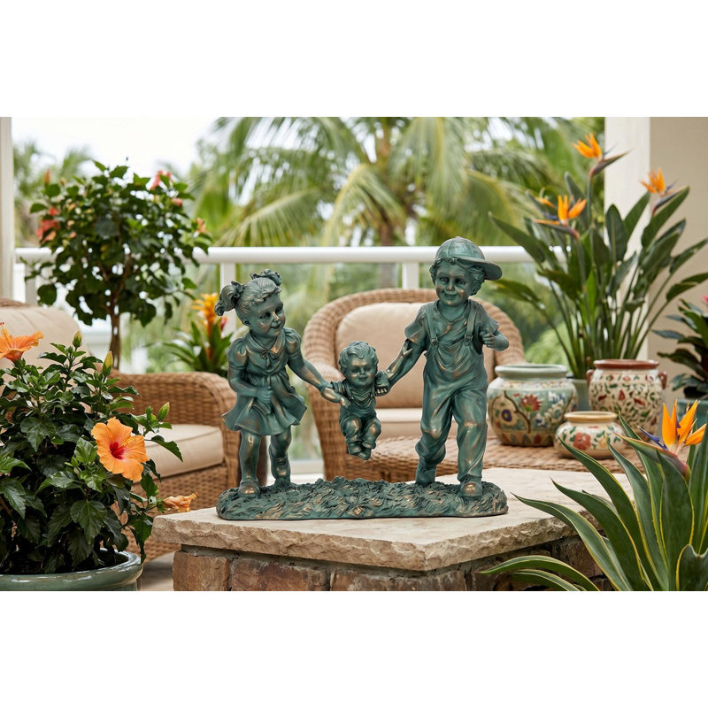 Statue de jardin pour enfants Swing Time