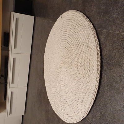 Round Polina Uni Hand Woven 100cm X 100cm Area Rug