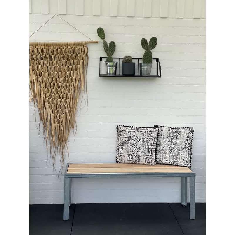 Frisina Steel Outdoor Bench, 45cm H x 125cm W x 35cm D