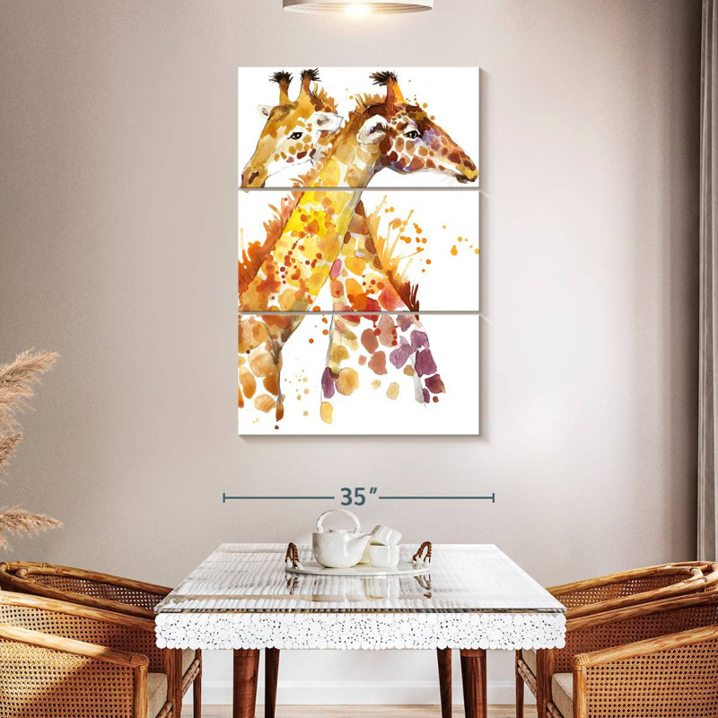 Brampt Two Hugging Giraffes, 32" H x 20" W