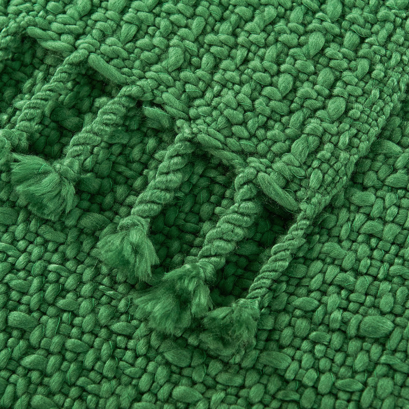 Jeté tricoté Basket Weave, Vert