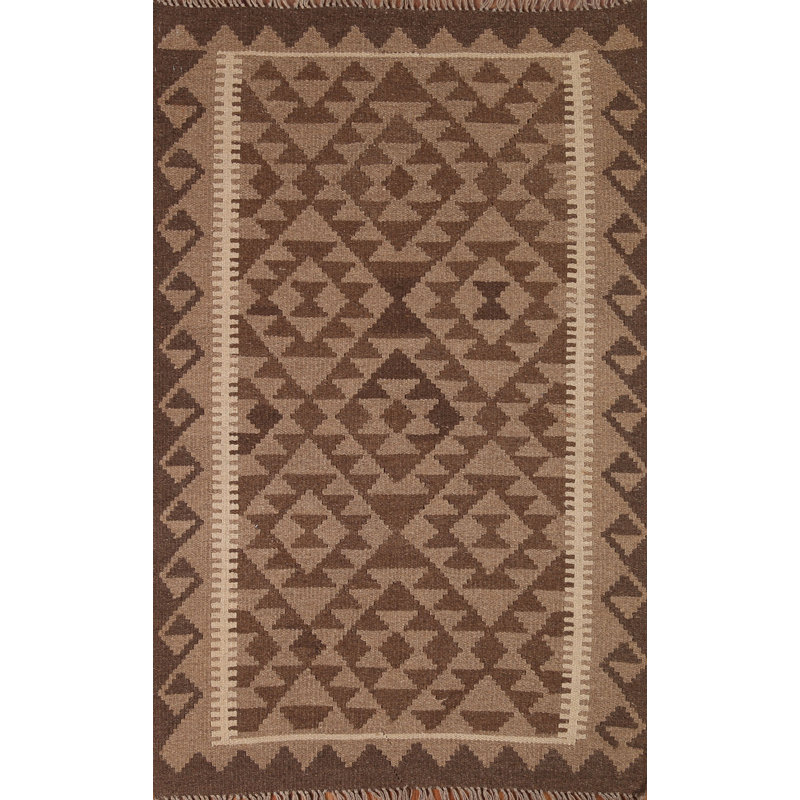 Reversible Wool Kilim Oriental Area Rug 3x5