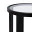 Table ronde en verre et métal