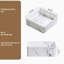 Lavabo vasque de salle de bain en céramique en porcelaine avec robinet et drain 15 "x 15" Amidon