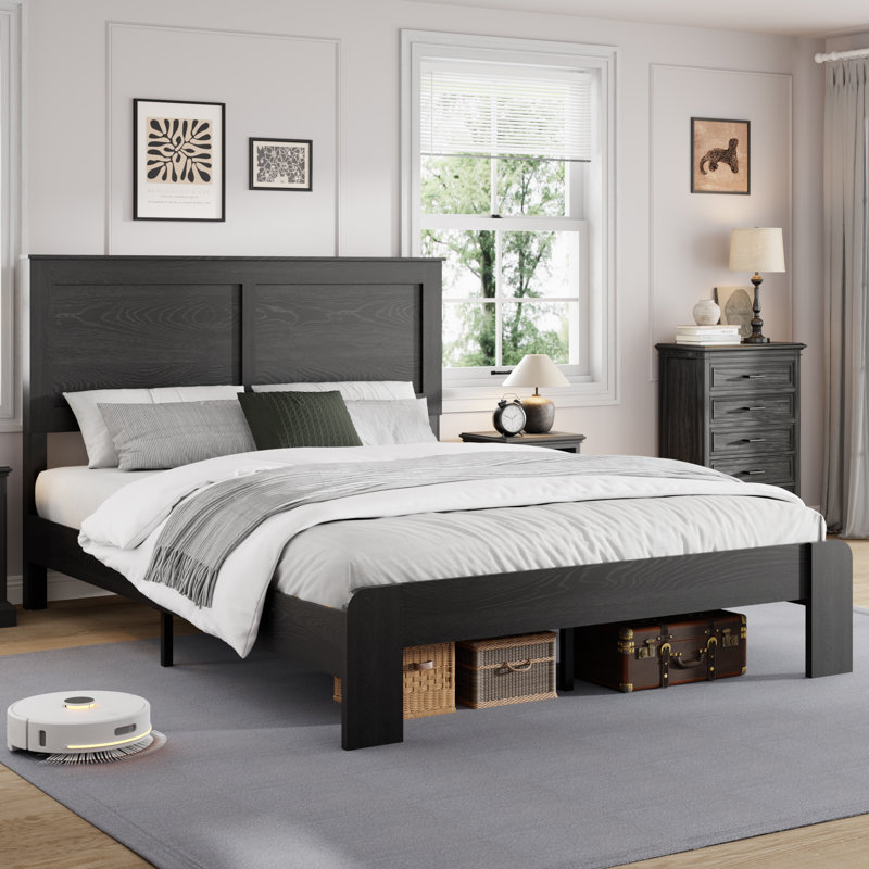 Structure de lit Farmhouse, Queen, Duplicata brun rustique 