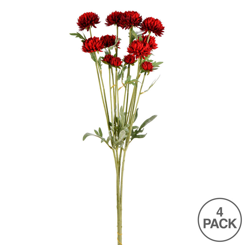 Artificial 27" Daisy Spray, Red