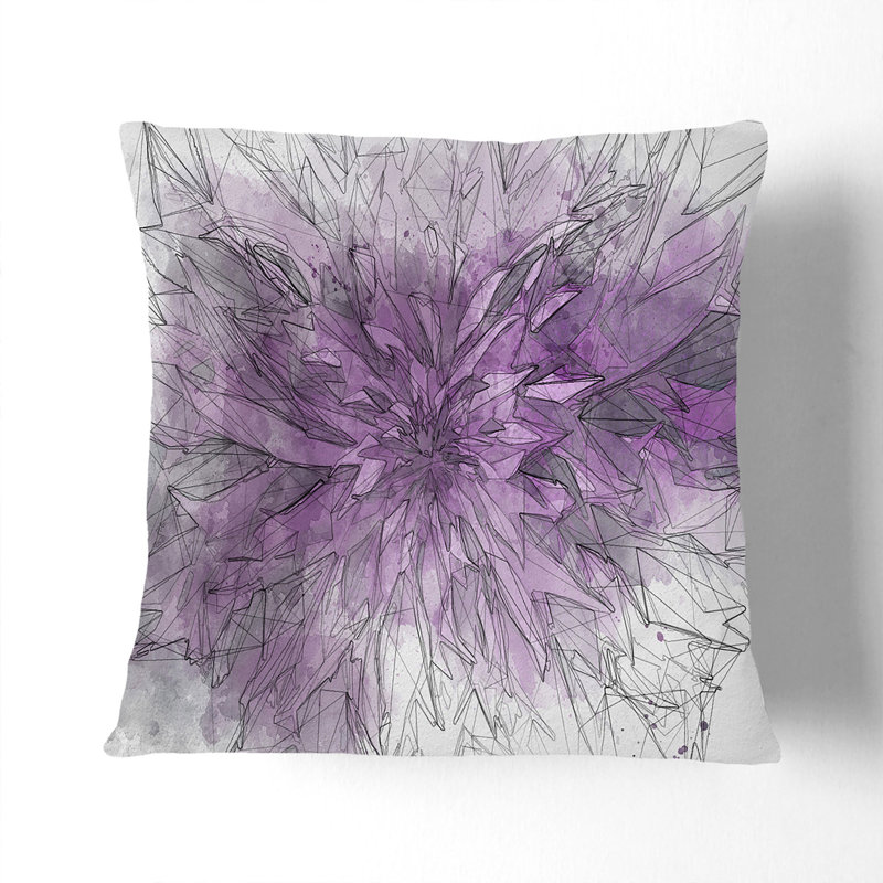 Abstract Square Cushion, 40cm H x 40cm W x 15cm D, Stone