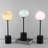 18" Artistic Glass Table Lamp with Hand-Blown Globe Shade, Soft Glam, Modern Accent Lighting for Bedroom, Living Room & Apartment Decor-1038645424